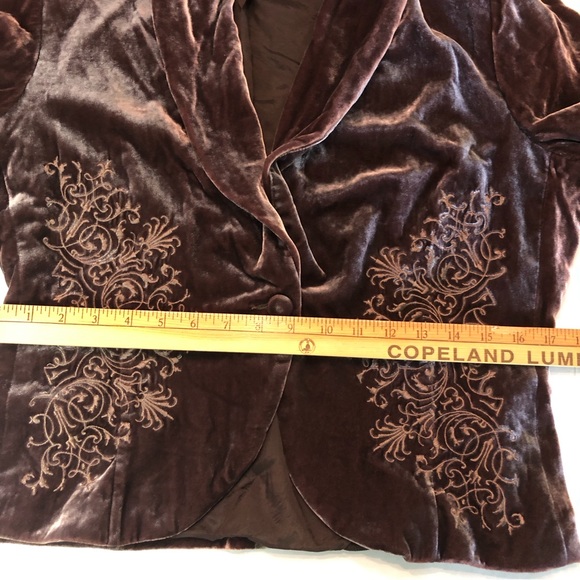 Karen Kane Rayon Silk Embroidered Lined Blazer Ladies Large Rn 59168 - Picture 9 of 12